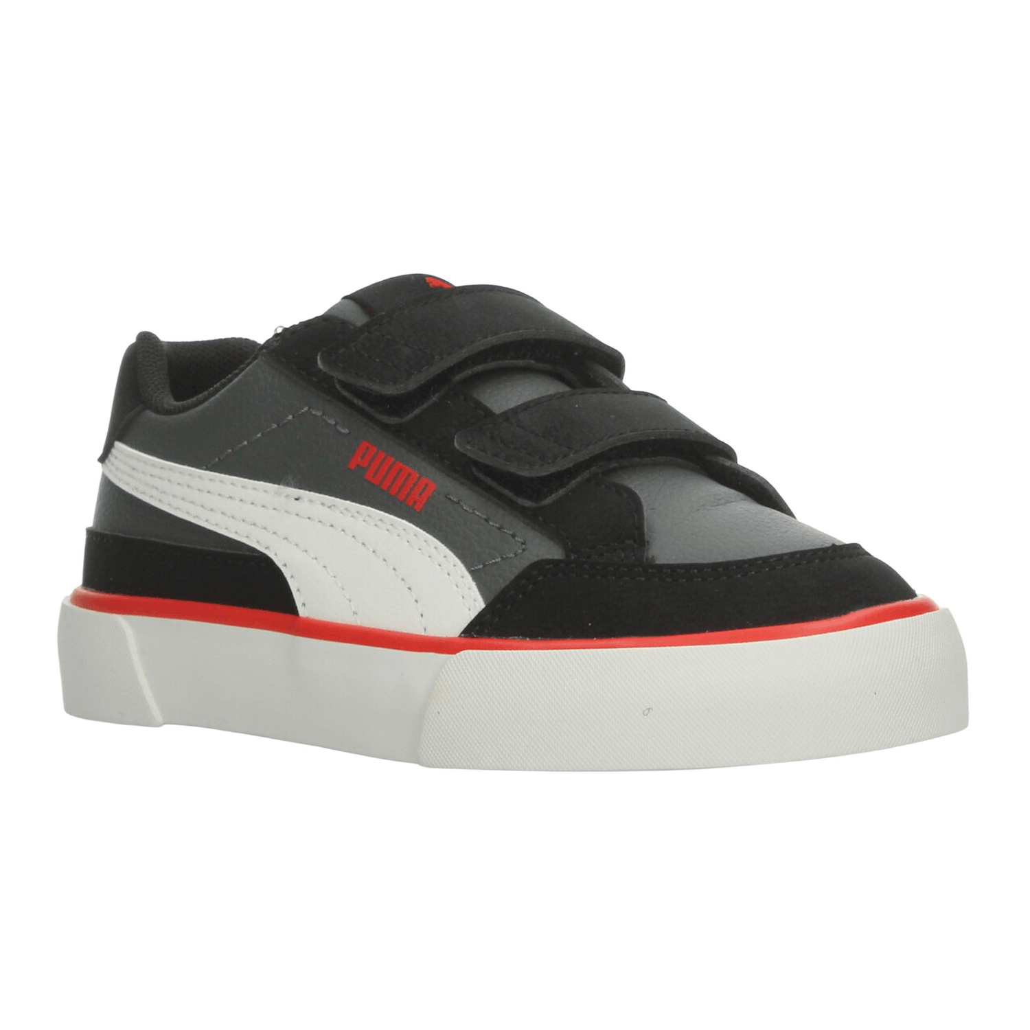 Tenis Puma Court Classic Niño Negro Casual Infantil T16-22 — imagen 3