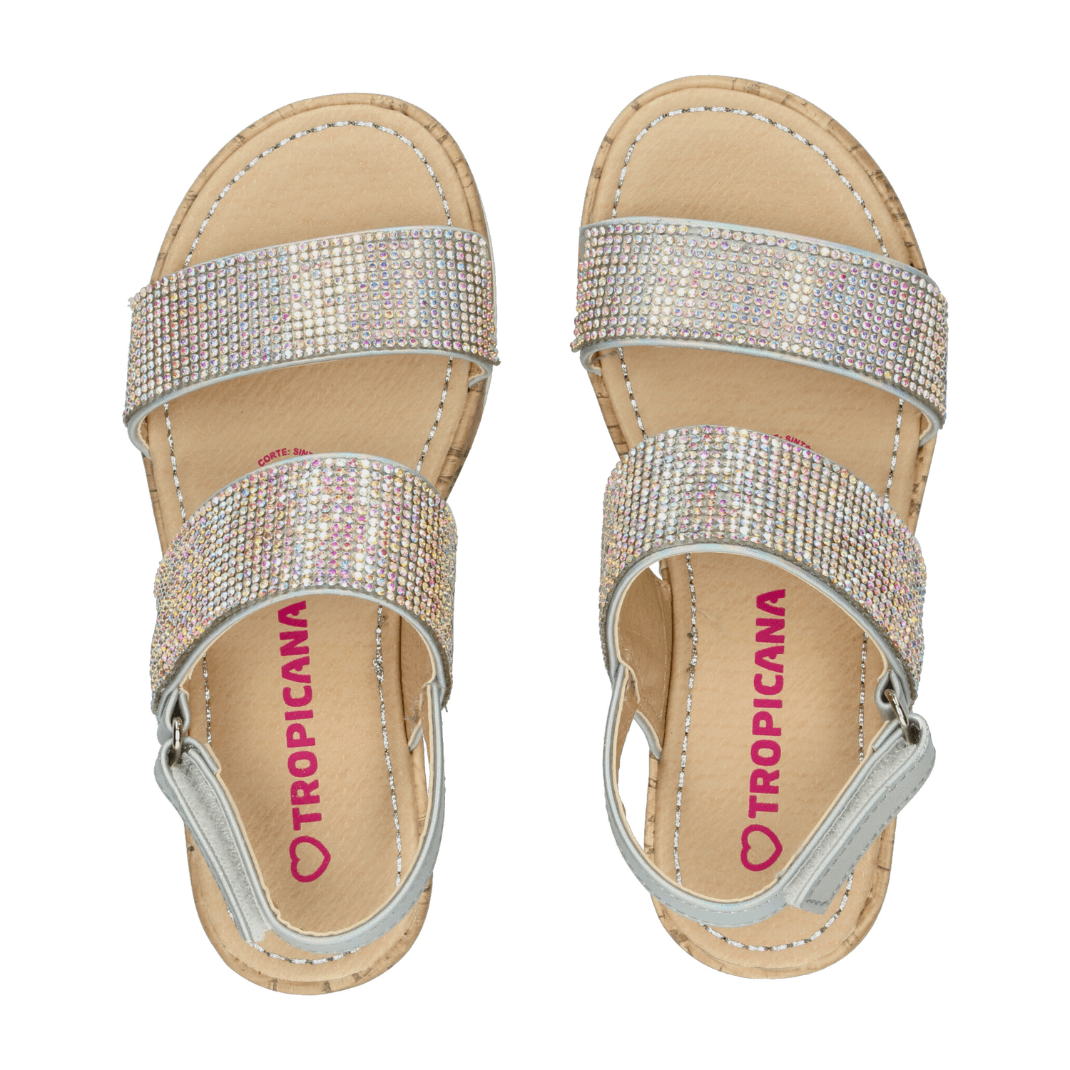 Sandalias Tropicana Niña Plataforma Casual Plateado Juvenil T22-25 — imagen 10