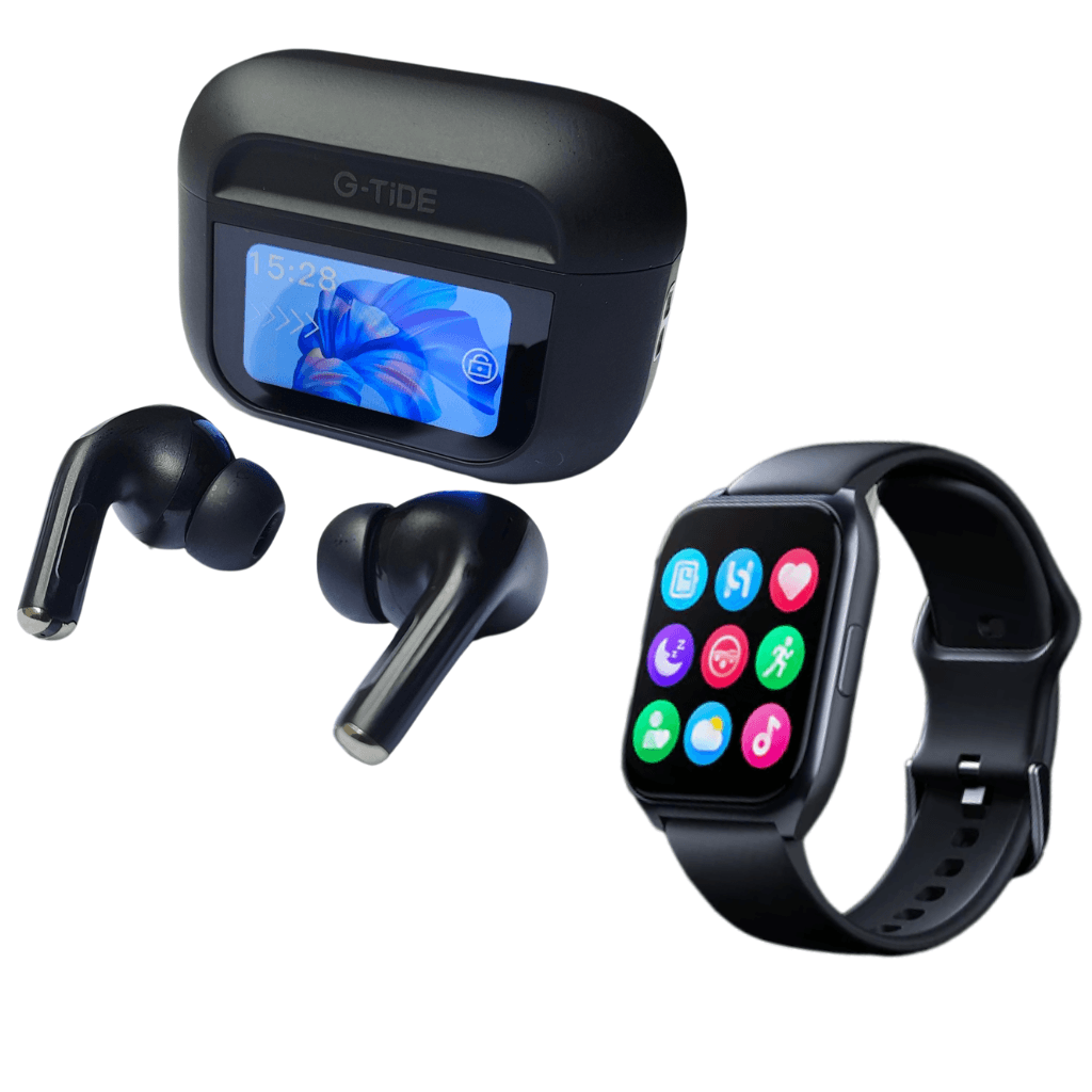 Audífonos Con Pantalla táctil G-tide Y Smartwatch Filwans Gts Mini llamadas y notificaciones. Combo — imagen 2