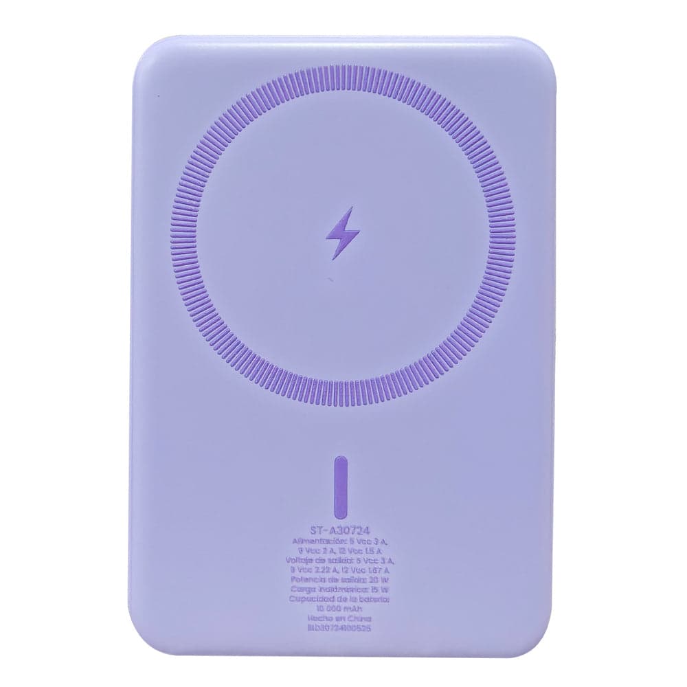 Batería Power Bank Portátil STF 10 000 mAh 20W Carga Magnética Lila — image 4