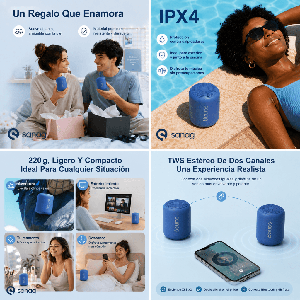 Redmi Watch 5 Active con Llamadas Bluetooth y Hasta 18 Días de Batería + Bocina Sanag X6S EXTRA BASS con Hasta 24 Horas de Reproducción — imagen 7