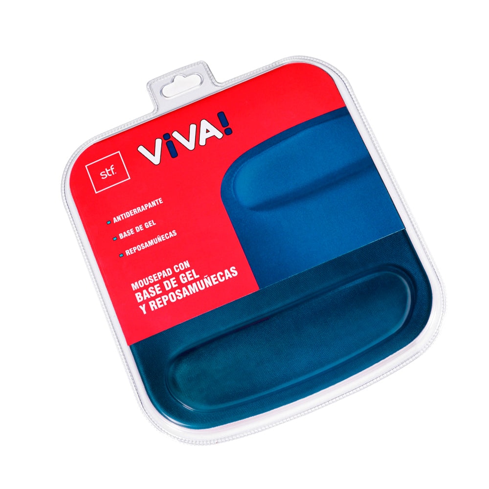 Mousepad STF VIVA! base gel, reposamuñecas Azul — imagen 7