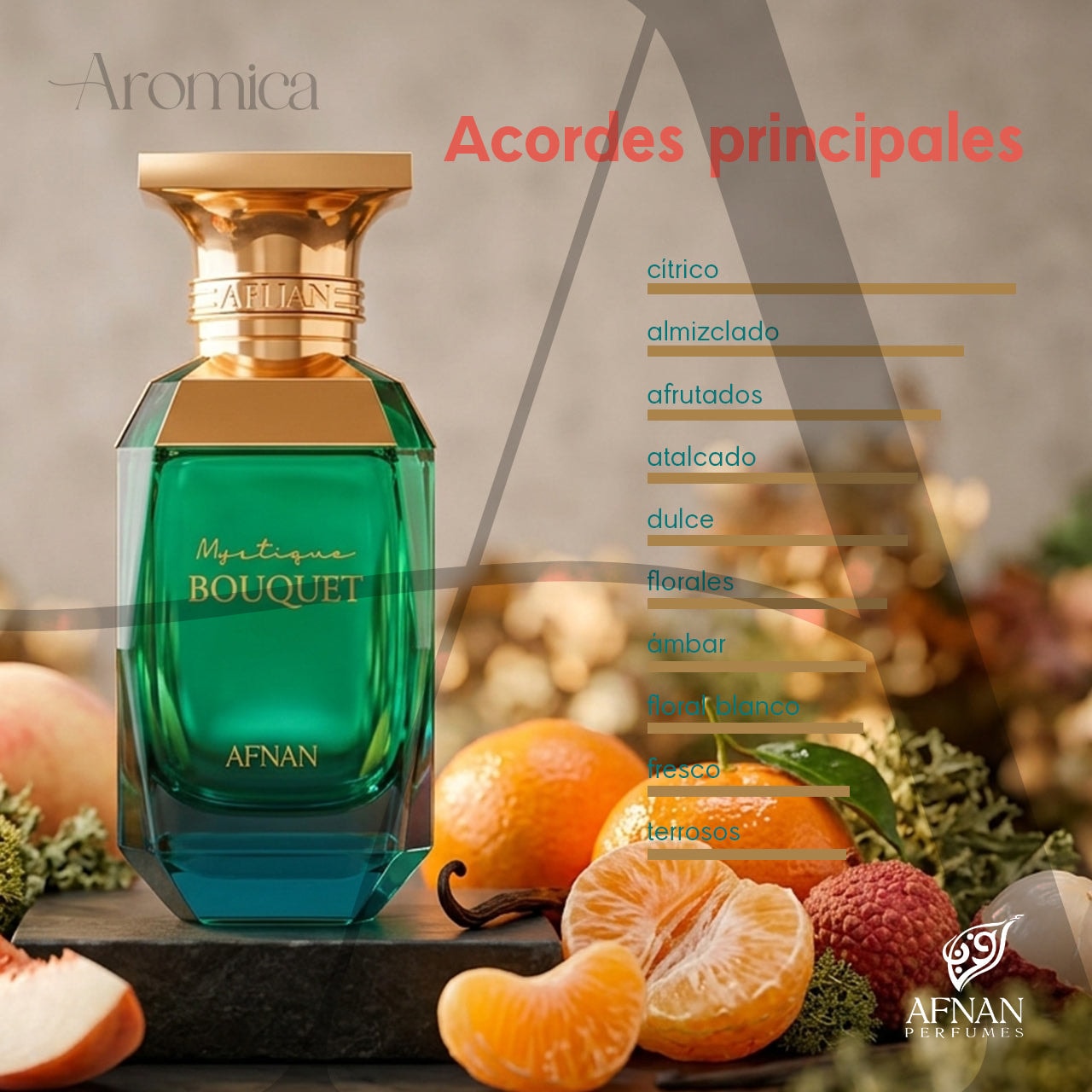 Perfume Árabe Afnan Mystique Bouquet Mujer EDP 80ml — imagen 4