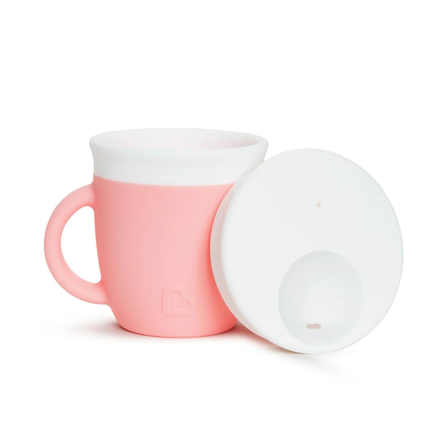 Vaso Entrenador 6oz/177ml Munchkin Sippy Silicona Flexible Con Tapa Y Asas Rosa 6m+ Diseño Moderno — imagen 2
