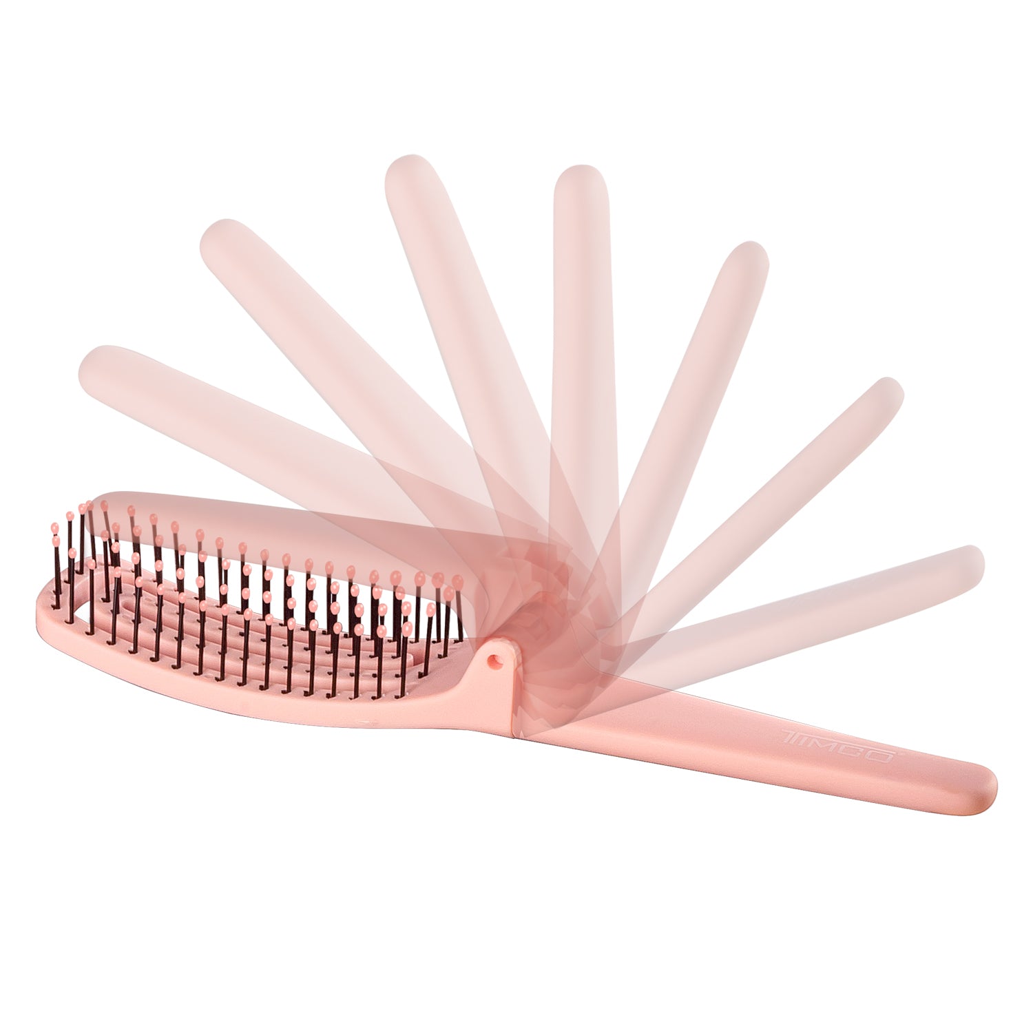 Cepillo de Cabello Plegable Compacto Ideal para Viaje Cerdas Suaves Timco C6120 — imagen 4