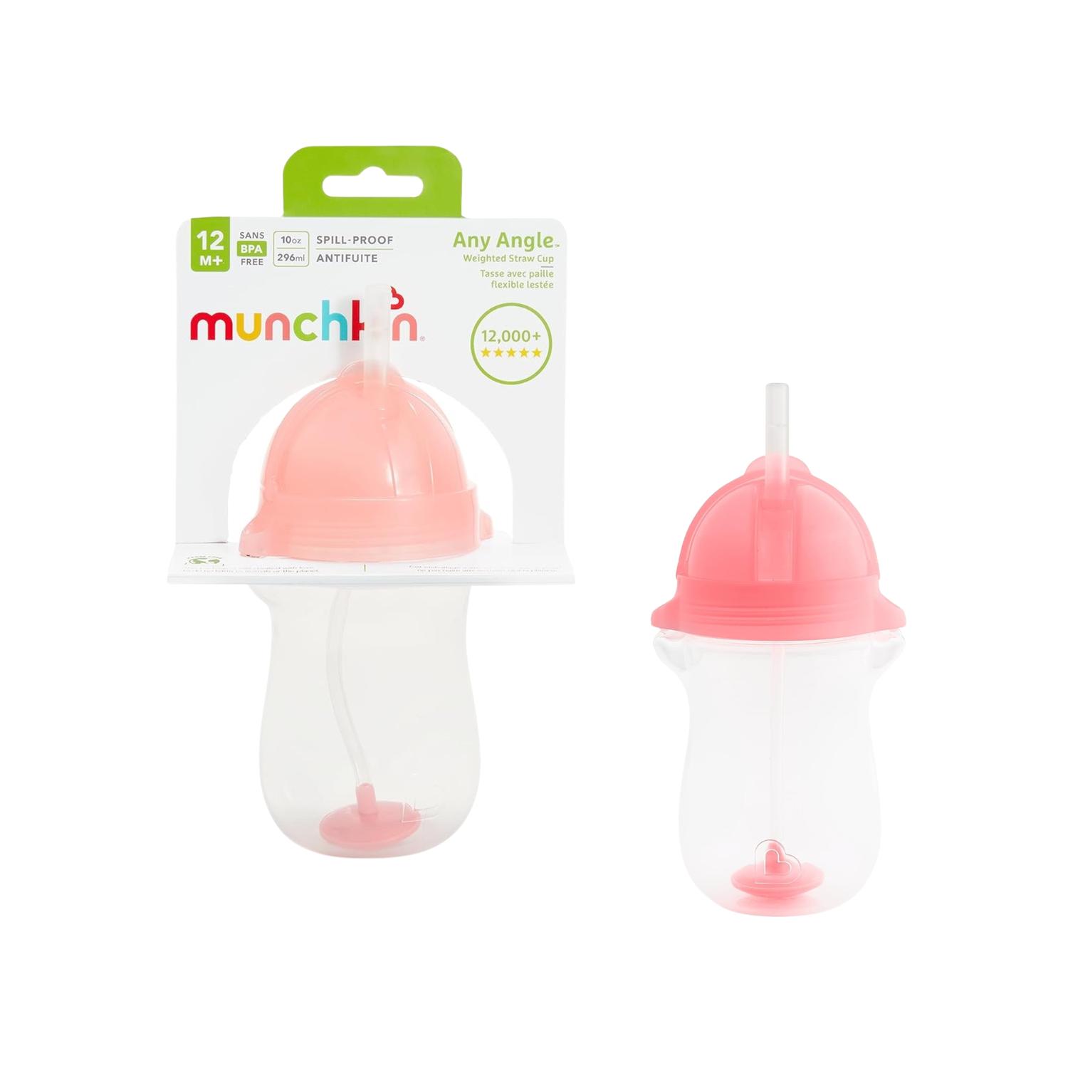 Taza Grande Azul Click Lock Con Pajita, Diseño Munchkin Plain — imagen 4