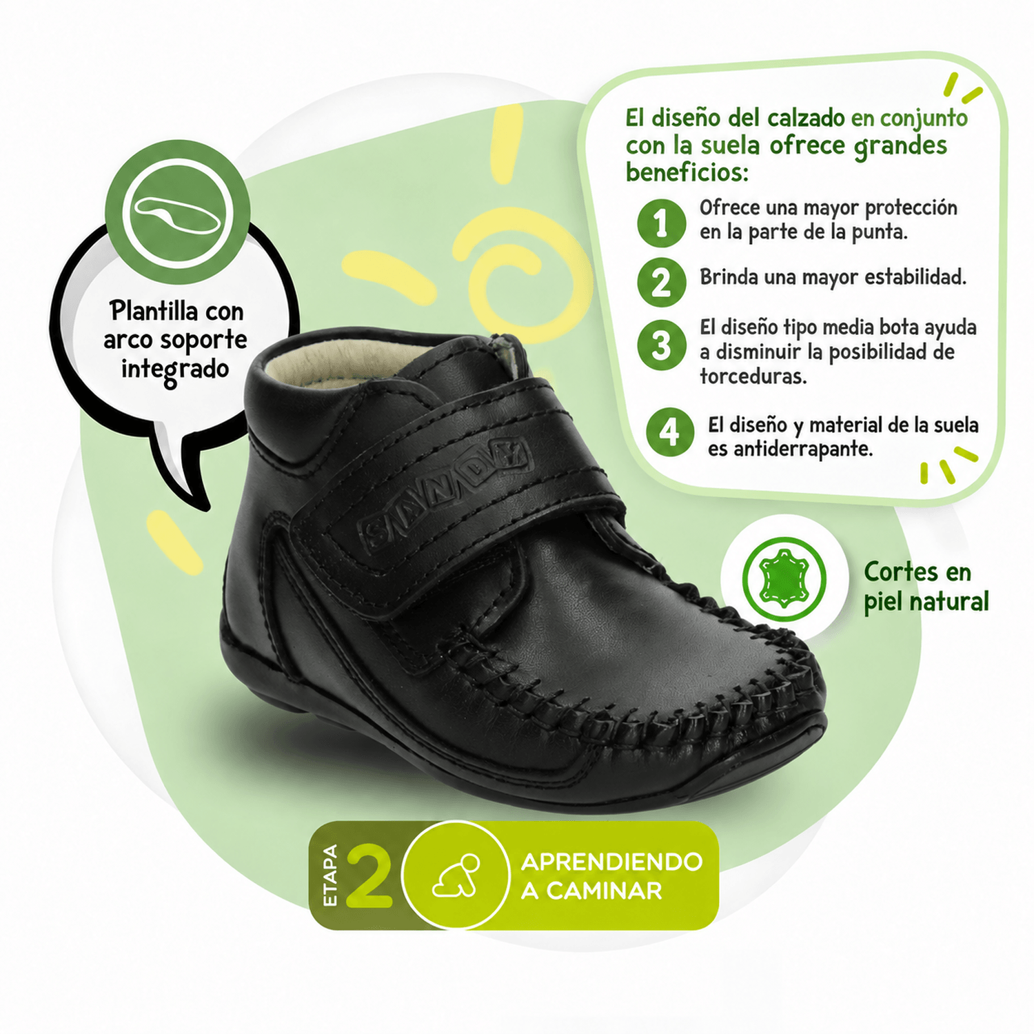 Zapato Niño Pingo Negro Casual Infantil T11-14 — imagen 3