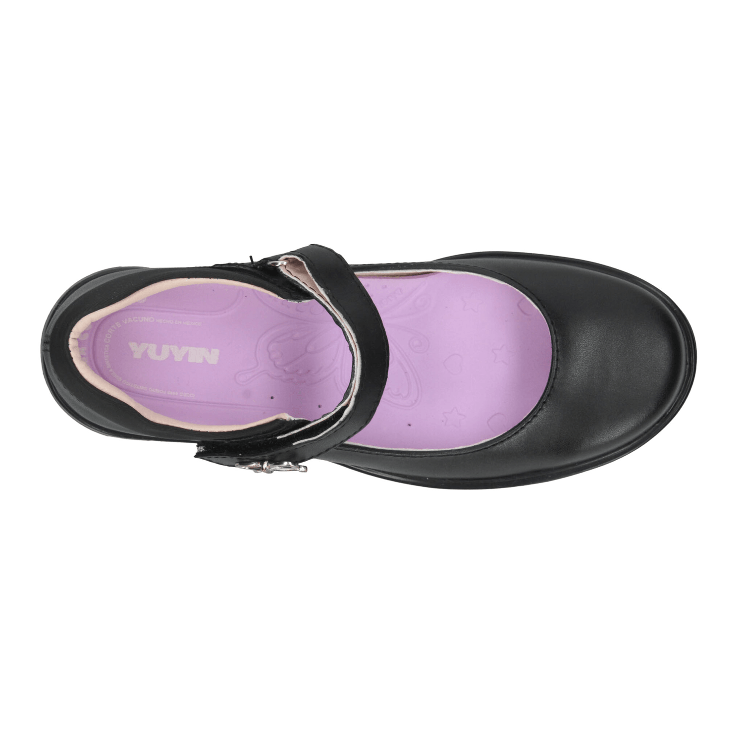 Zapato Yuyin Niña Escolar Cinta Adhesiva Negro Infantil T22-26 — imagen 8