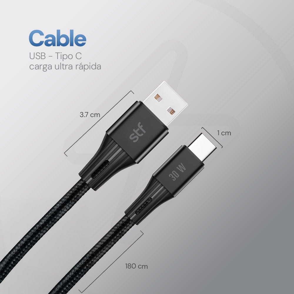 Cable USB a Tipo C 1.8m Carga Ultra Rápida 3A Transferencia Datos — imagen 6