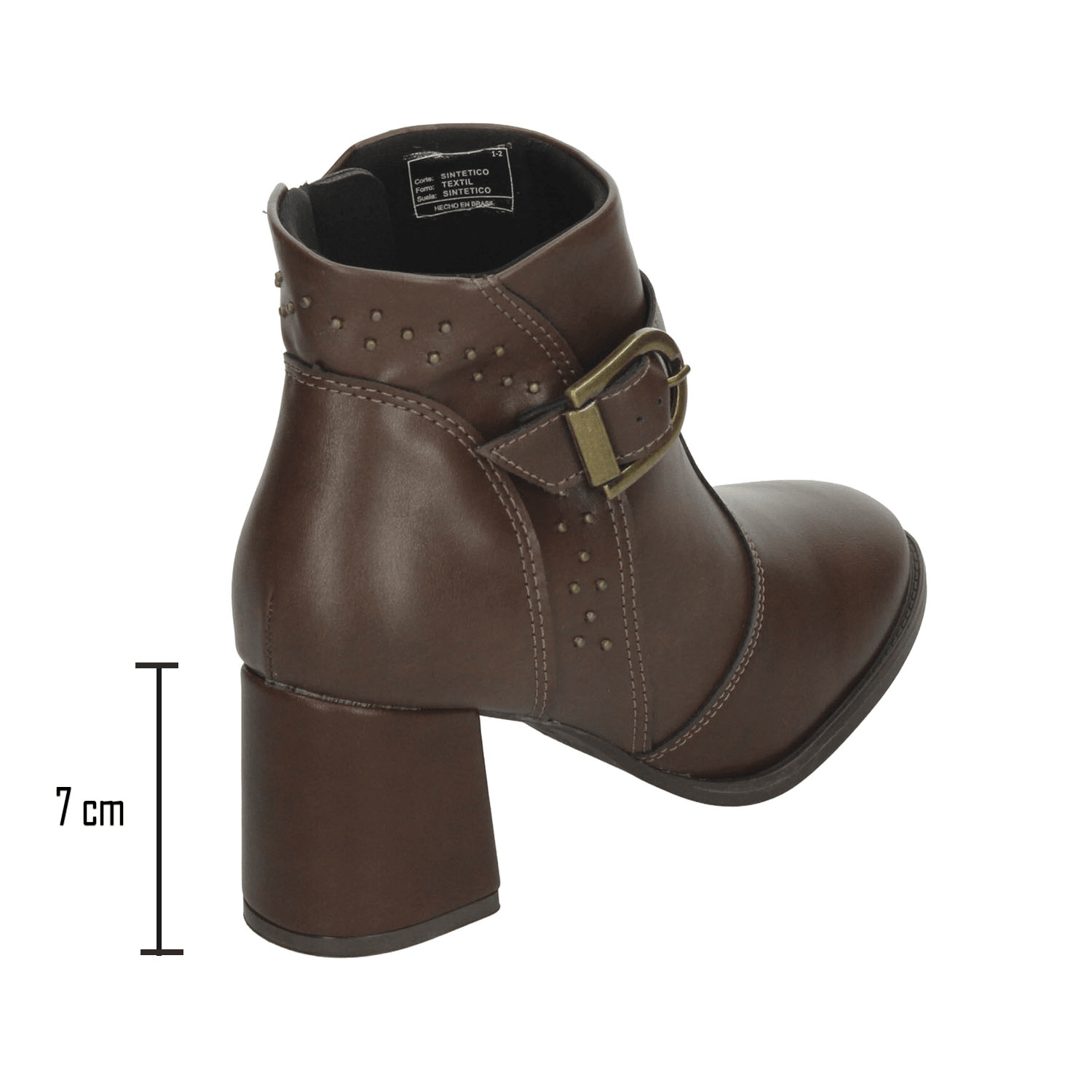 Botín Modare Dama Casual Tacón Cómodo Café Mujer — imagen 3