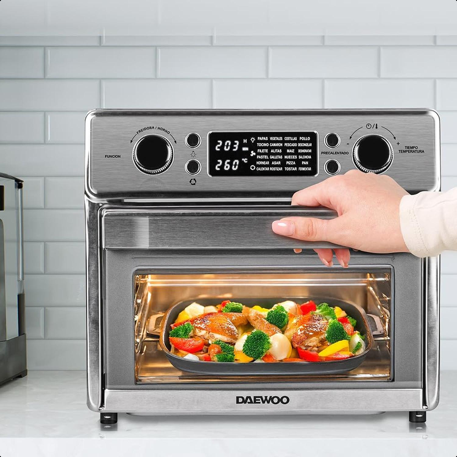 Horno Freidora de Aire Daewoo 25L 3 en 1 Acero Pantalla — imagen 7