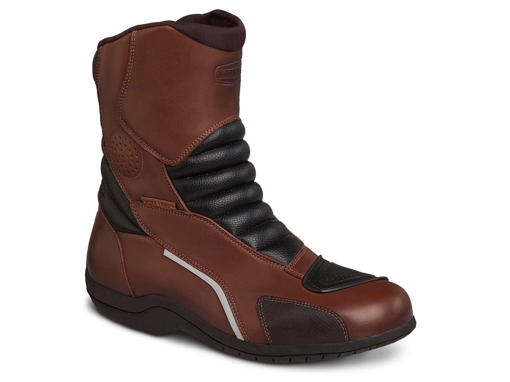 Bota mujer motociclista biker botin dama WKL 80006 Café — imagen 6