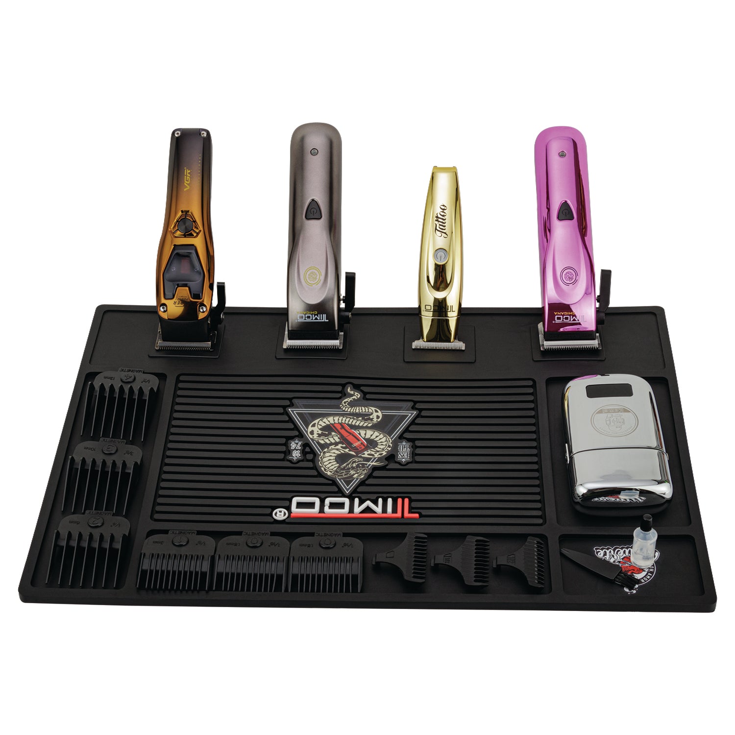Tapete Magnetico Profesional para Barberia Antideslizante Clipper Maquina de Corte de Cabello Organizador de herramientas Resistente al calor Timco TAP01 — imagen 2