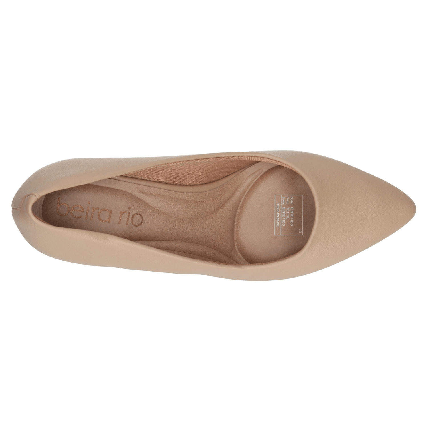 Zapatillas Beira Rio Dama Formal Stiletto Beige Mujer — imagen 8