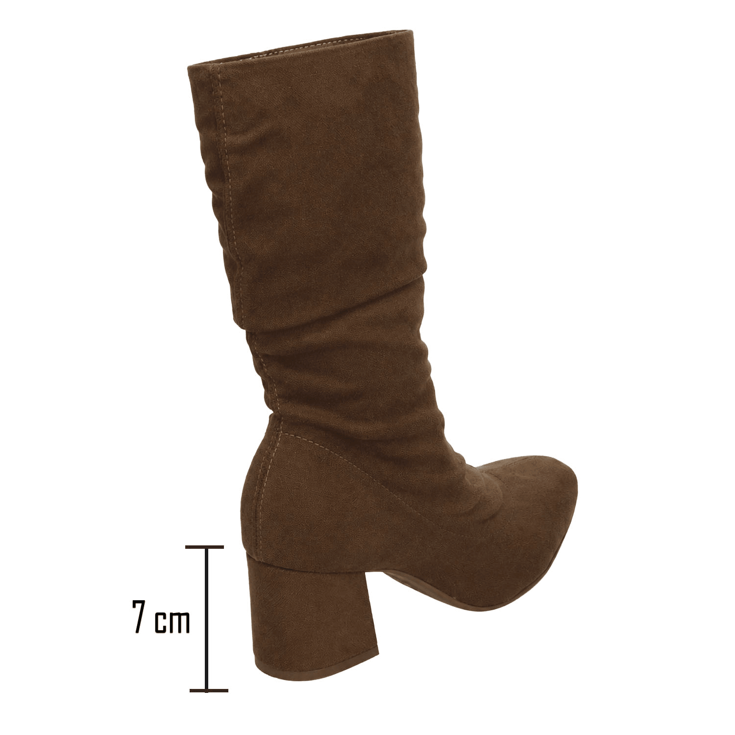Bota Beira Rio Dama Casual Slouchy Tacón Café Mujer — imagen 3