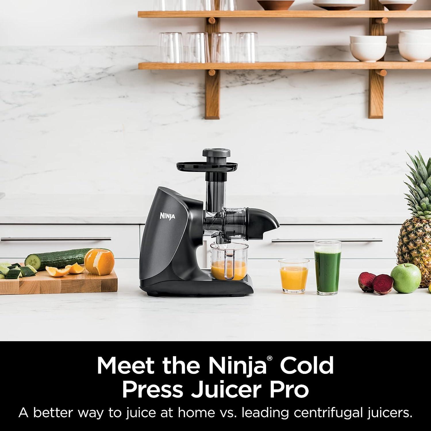 Extractor de Jugos en Frío Ninja Cold Press Juicer Pro Gris con 3 Filtros — imagen 6
