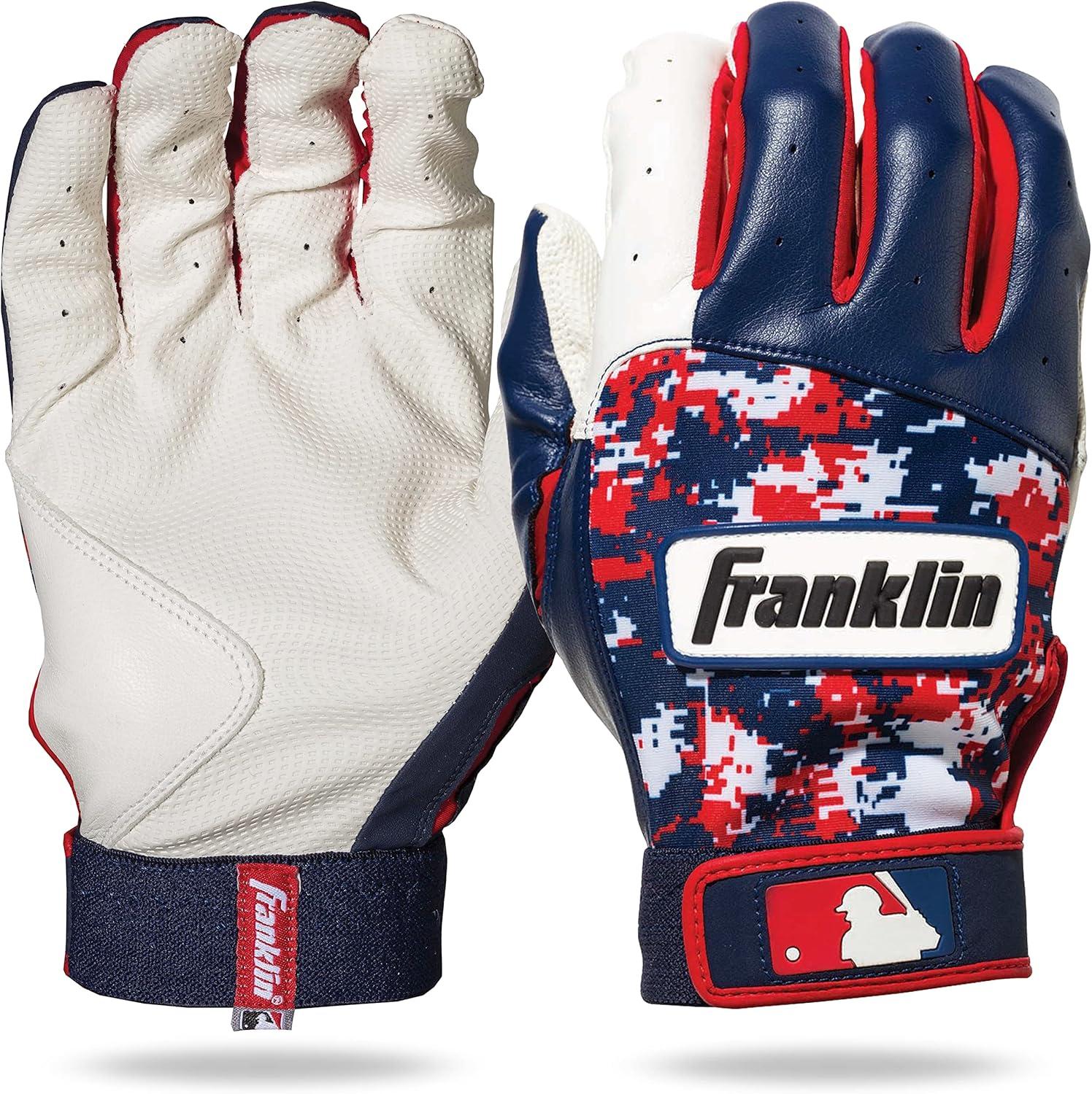 Guanteletas de Beisbol Franklin Digitek Talla M Azul Rojo — imagen 1