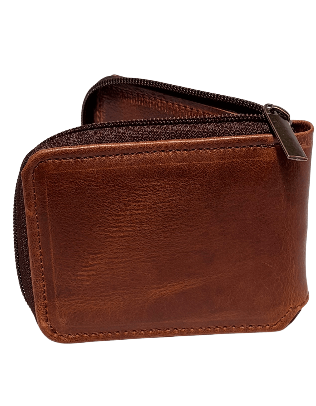 Cartera De 1 Cierre Caballero Piel Legitima Original — imagen 16